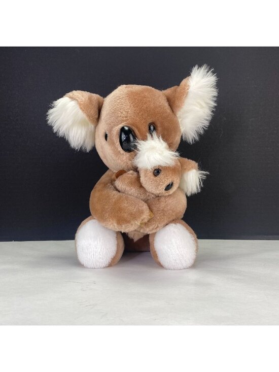 California Stuffed Toys Other - Vintage California Stuffed Toys Koala Bear Plush Holding Baby